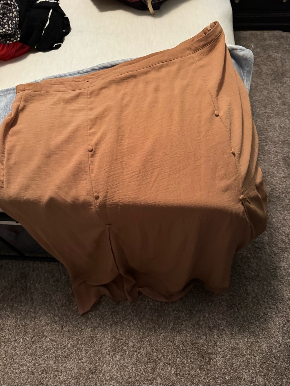 ASOS Curve Maxi Skirt in Camel Brown